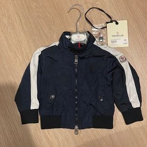 Moncler Kids Navy Two Tone Bomber Windbreaker 12-18M